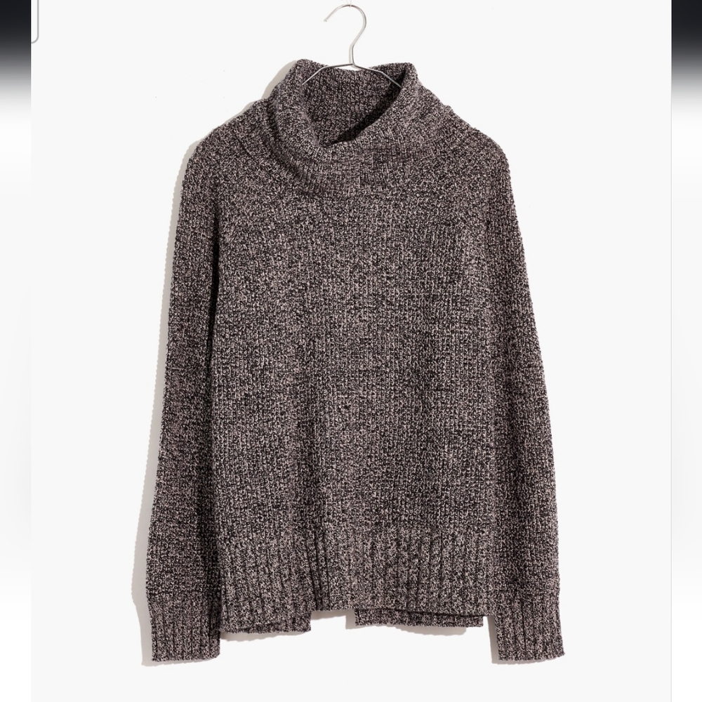 Madewell Eastbrook Turtleneck Cross-Back Sweater in Cotton-Merino Yarn